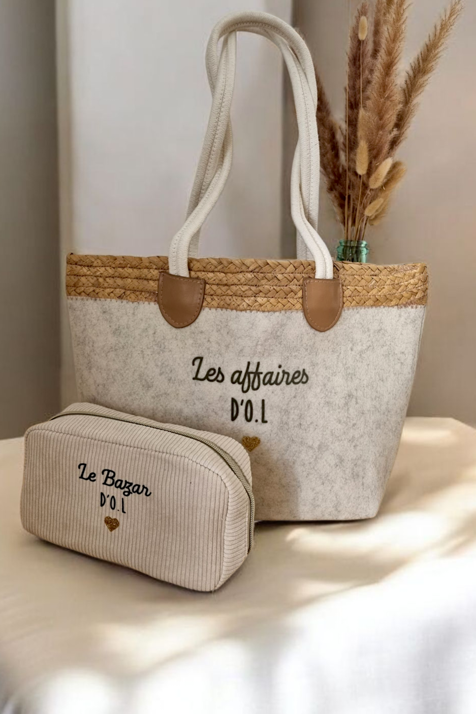 Panier Feutrine et osier