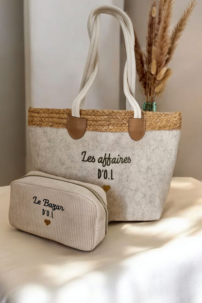 Panier Feutrine et osier