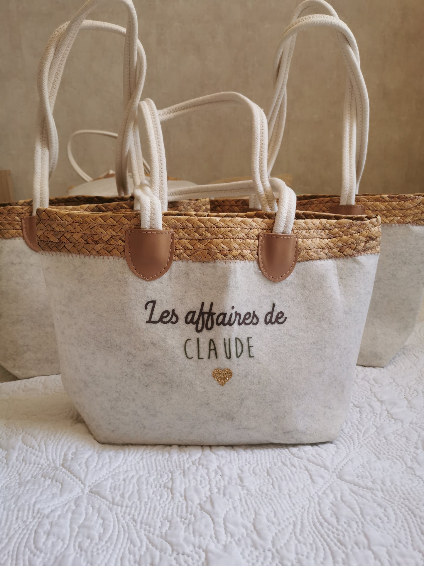 Panier Feutrine et osier