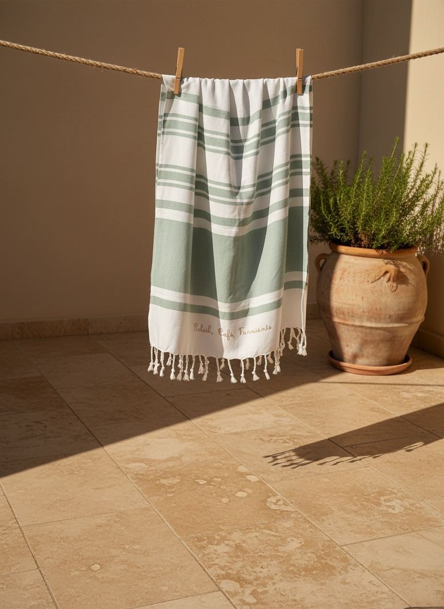 Fouta XL Verte