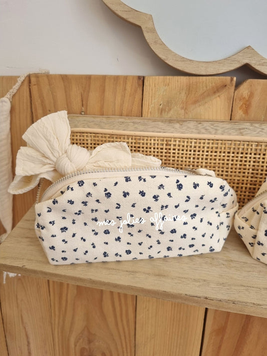 Petites trousses Toile fleurie